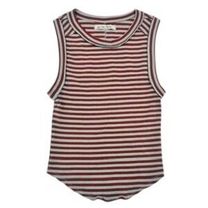 We The Free Striped Rib Tank Top Red Blue Sleeveless Medium NWOT